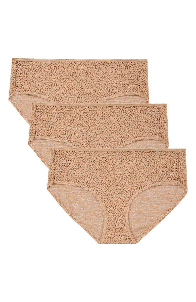 DKNY Modern Lace 3-Pack Hipster Briefs, Main, color, Dkny Glow