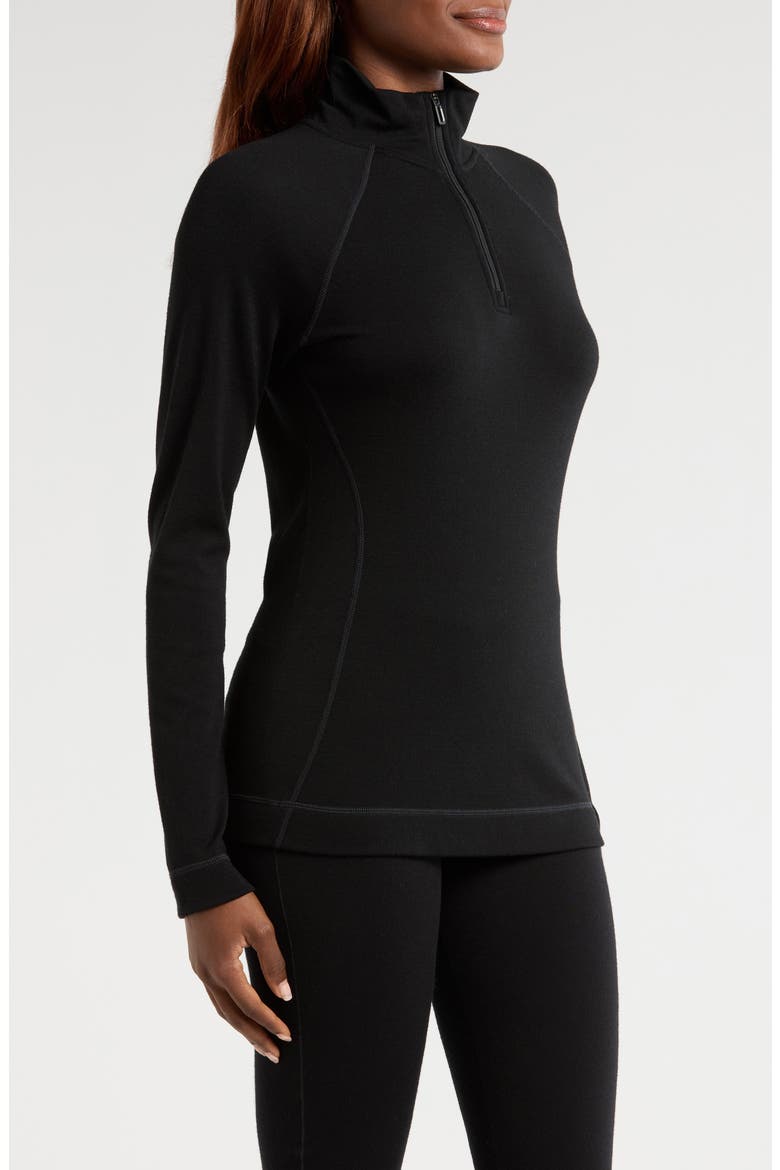 Merino Base Layer Pullover, Alternate, color, BLACK