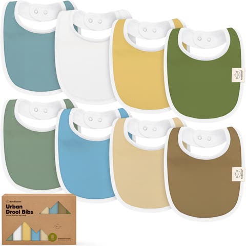 8-Pack Baby Drool Bibs