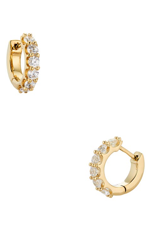 Perfect Cubic Zirconia Huggie Hoop Earrings