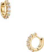 Nadri Perfect Cubic Zirconia Huggie Hoop Earrings