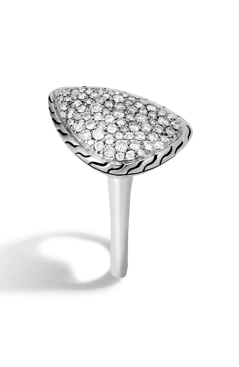 John Hardy Classic Chain Small Pavé Diamond Ring, Alternate, color, 