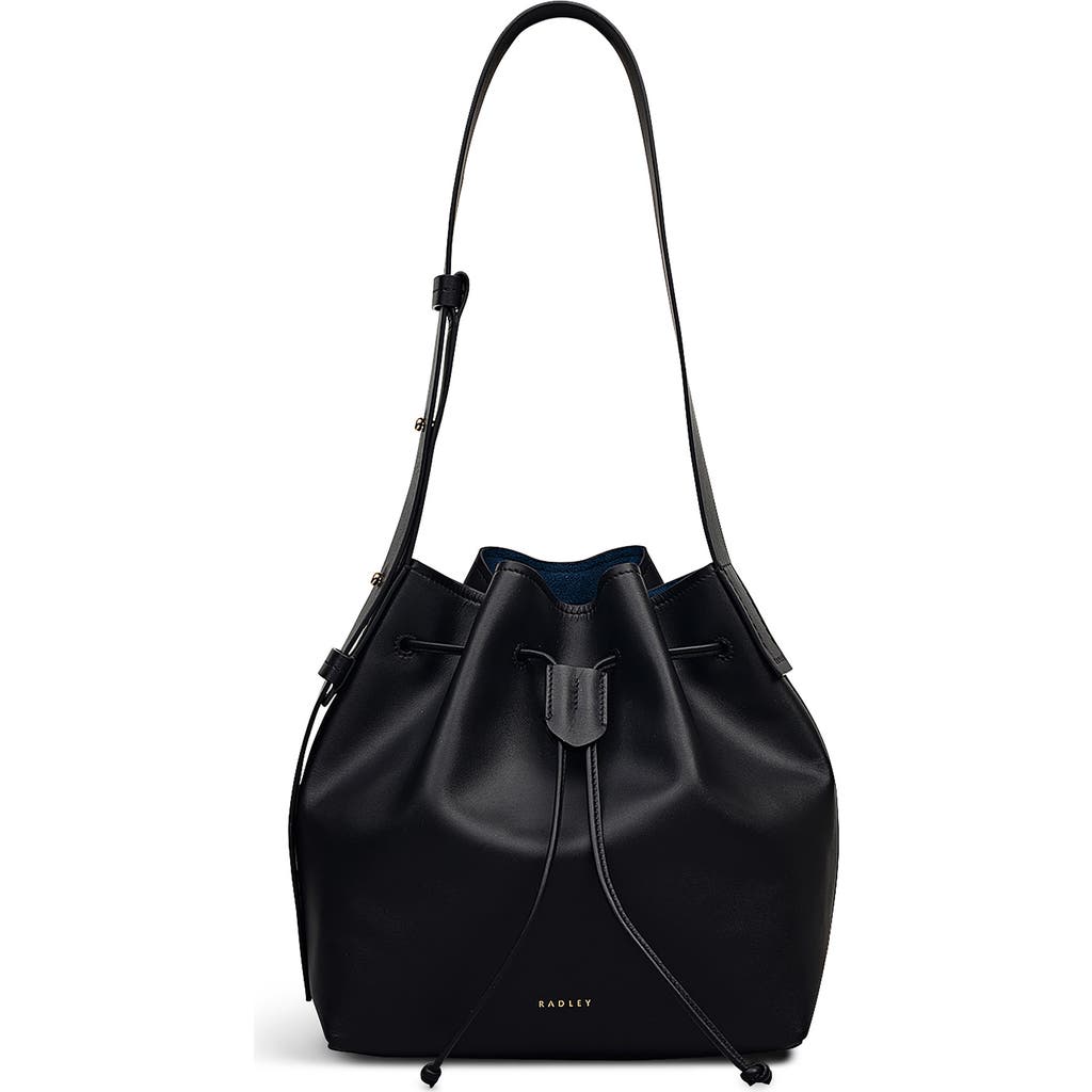 Radley York Leather Bucket Bag In Black
