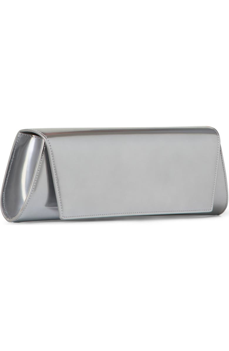 Akris Anouk Metallic Leather East/West Clutch, Alternate, color, Silver Metallic