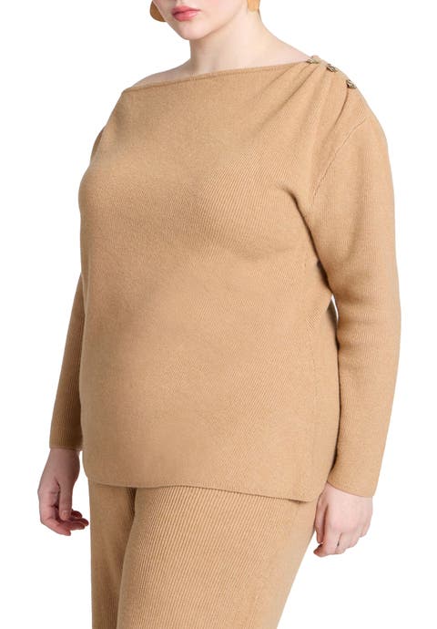 Asym Sweater With Hardware Detail