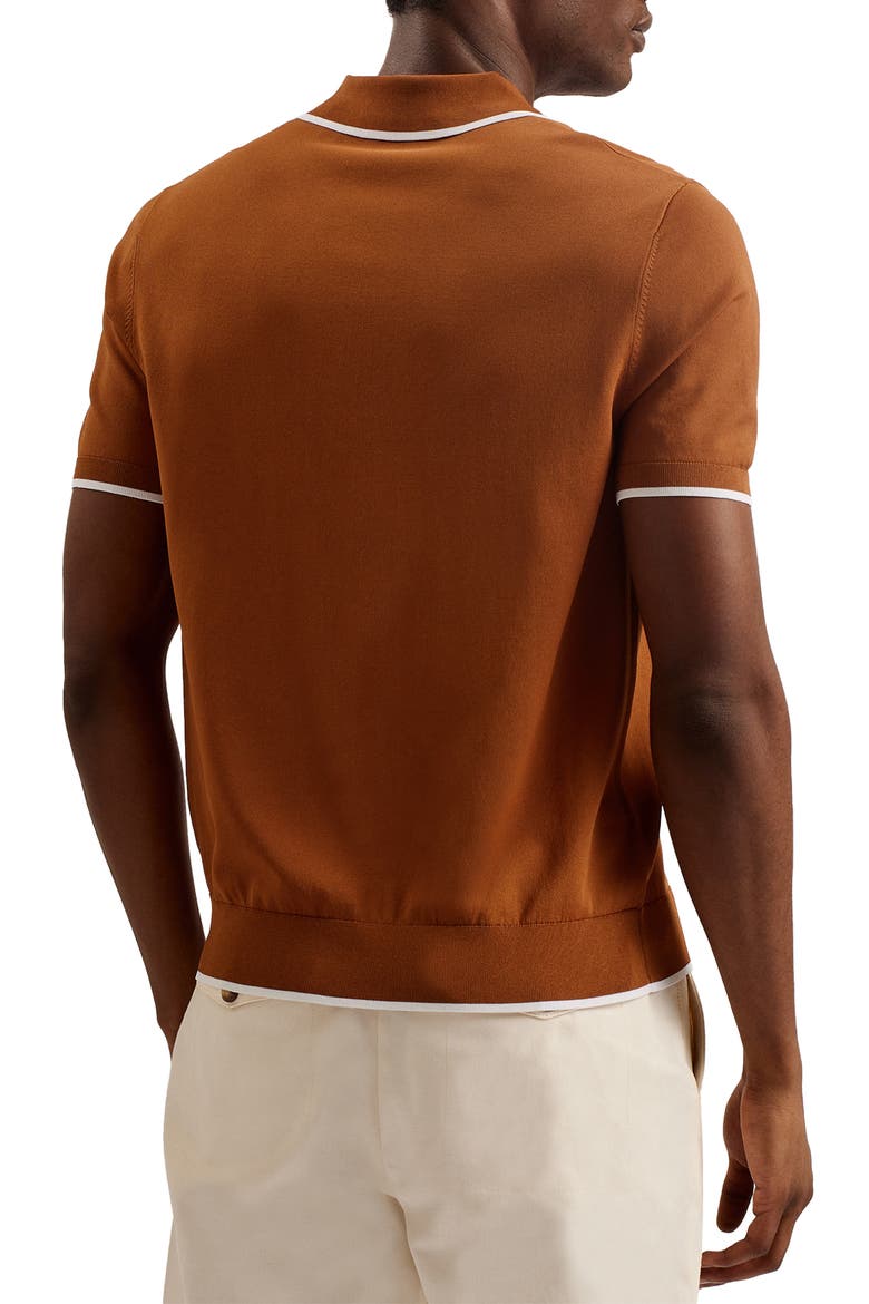 Stortfo Stretch Polo, Alternate, color, BROWN