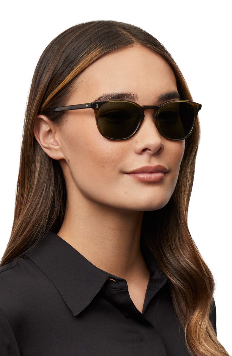 Oliver Peoples Finley Esquire 51mm Square Sunglasses, Alternate, color, Dark Brown