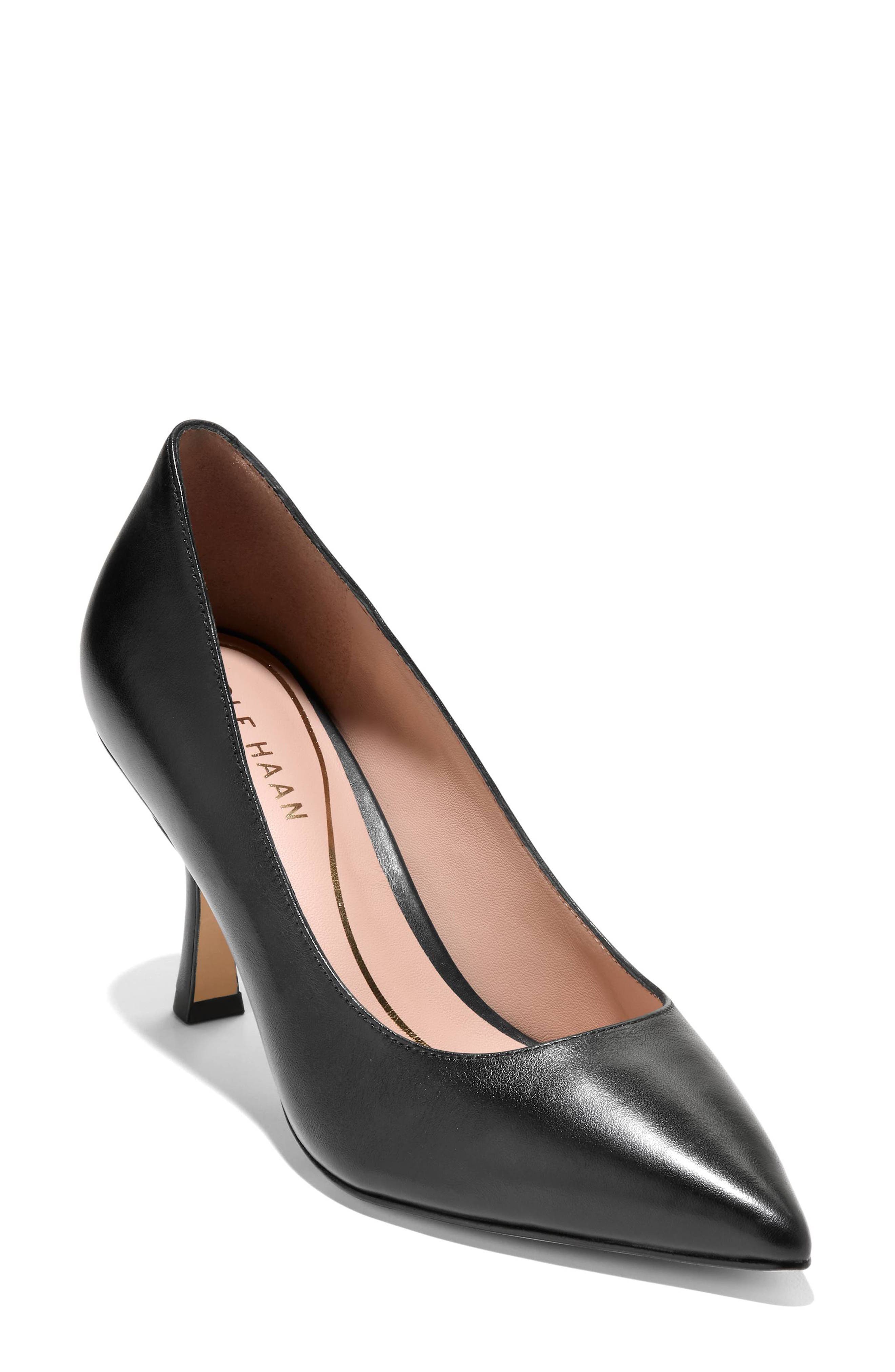 Vivica Pointed Toe Pump, Main, color, BLACK LEATHER