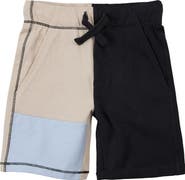 MILES THE LABEL Kids' Colorblock Organic Cotton Shorts