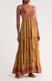 La Fiorentina Back Tie Maxi Dress