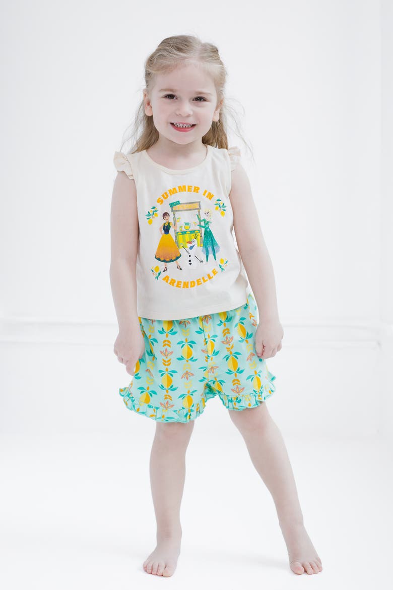 The Little Mermaid Princess Ariel 2-Piece Tank Top and Shorts Set, Alternate, color, Ivory Mint Frozen