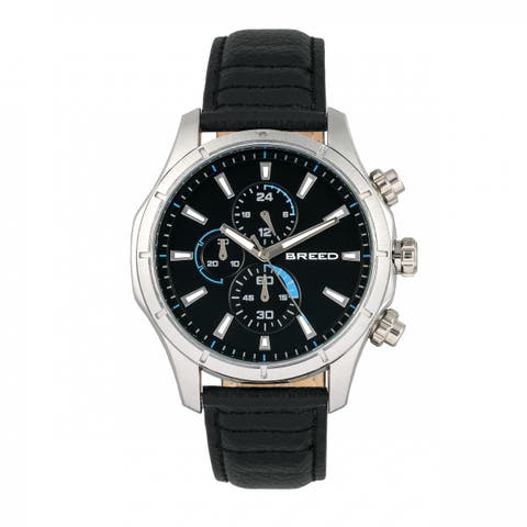Lacroix Chronograph Leather-Band Watch