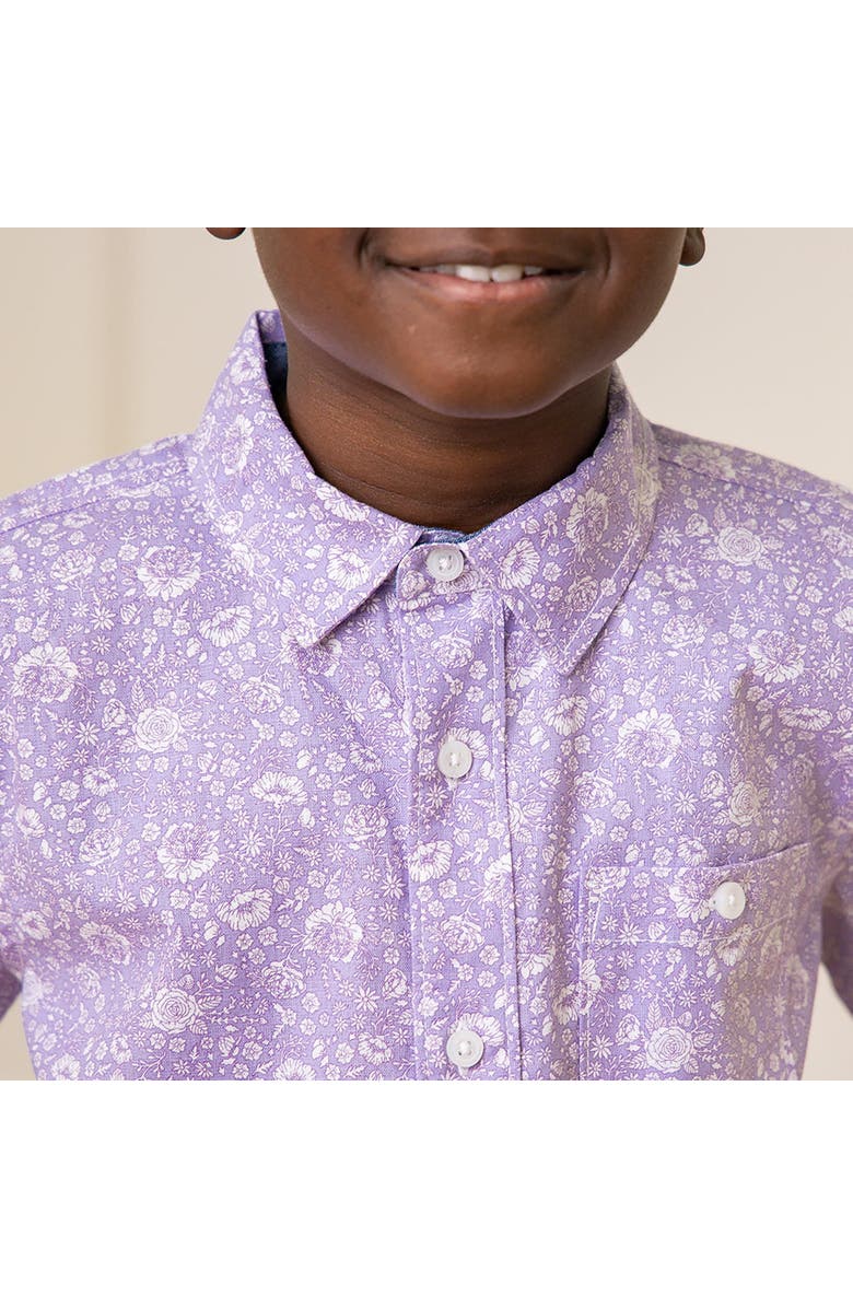 Hope & Henry Boys' Short Sleeve Linen Shirt with Side Vent, Kids, Alternate, color, 