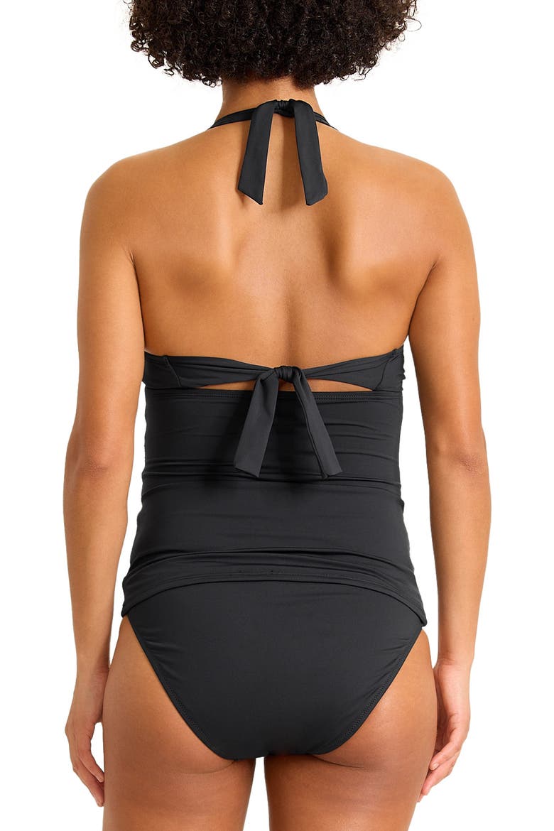 Pearl Halter Tankini, Alternate, color, BLACK