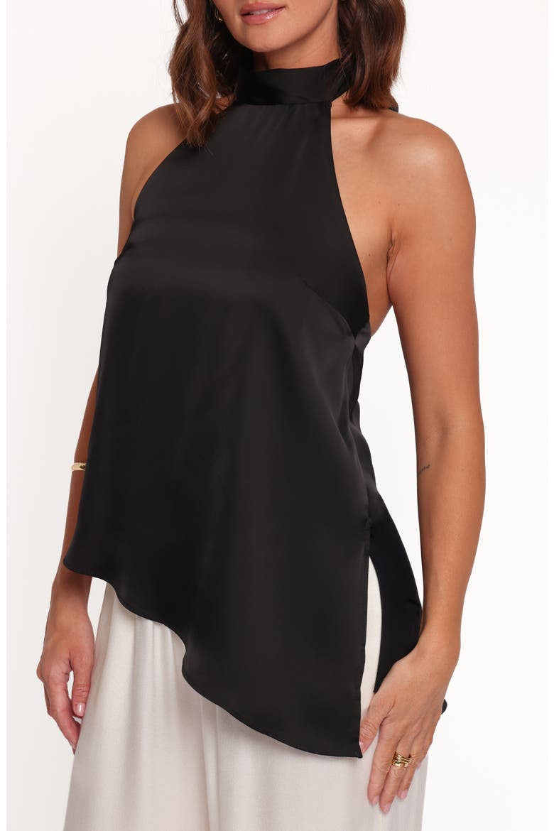 Merlin Halterneck Top, Alternate, color, BLACK