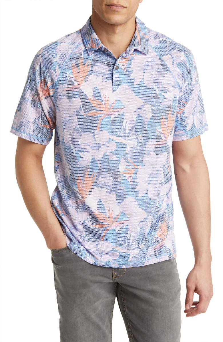 Tommy Bahama Rainforest Bay Floral Polo, Main, color, 