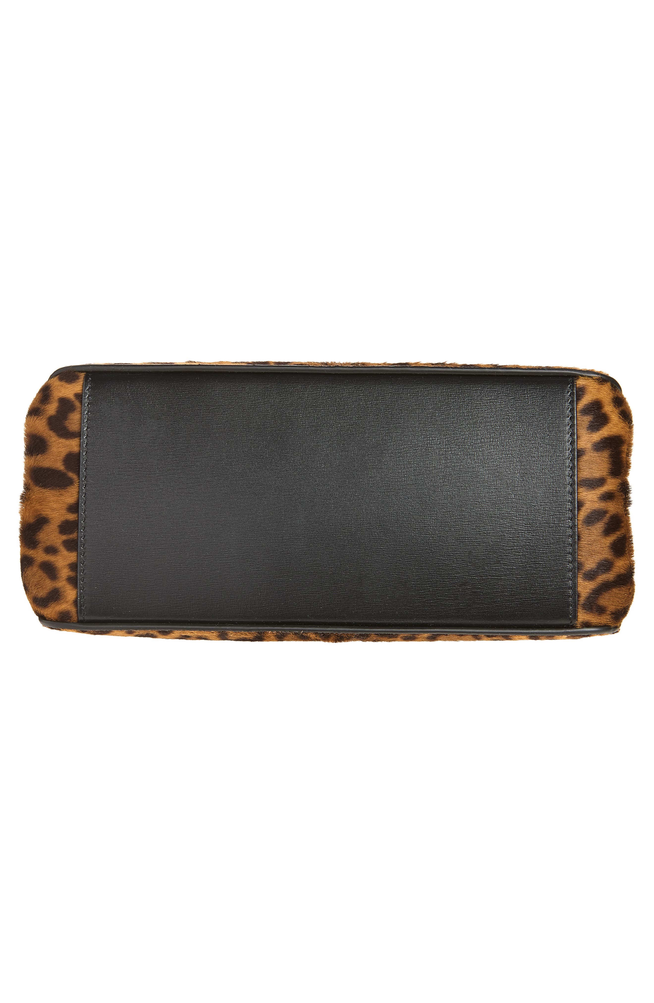 Mini Pinch Leopard Genuine Calf Hair Bag, Alternate, color, BLACK/YELLOW
