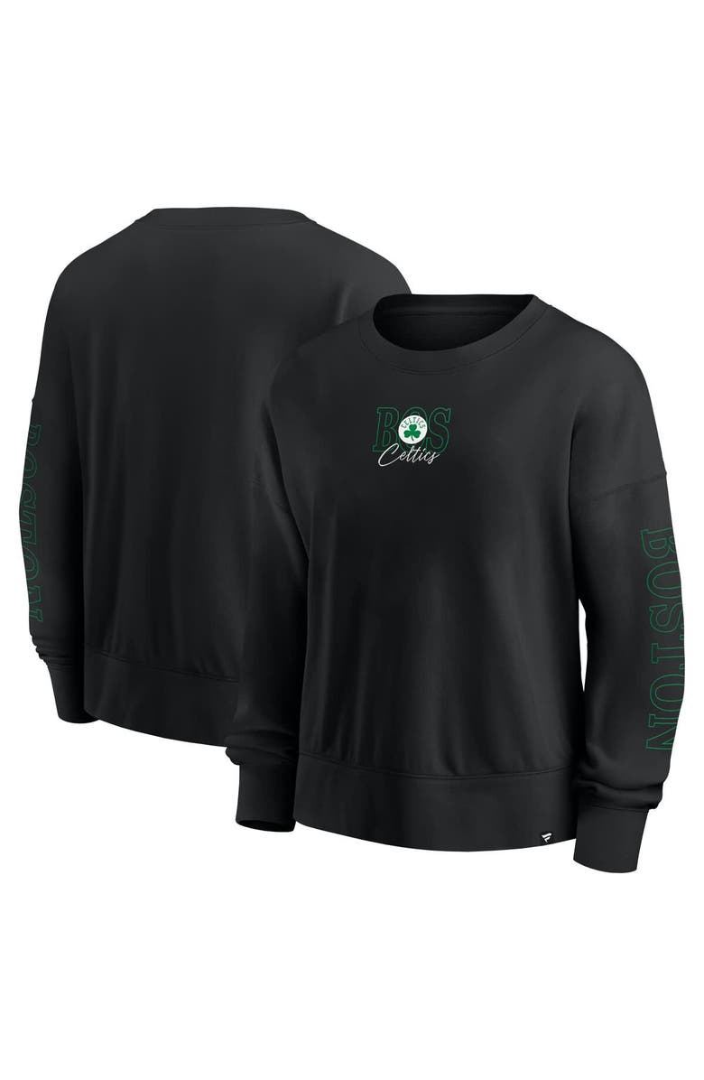 FANATICS Black Boston Celtics Oversized Game Day Pullover Sweatshirt, Alternate, color, Black