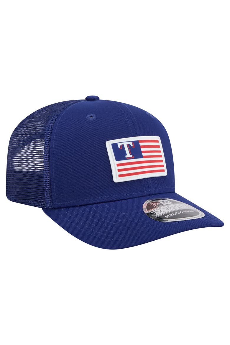 Men's New Era Royal Texas Rangers Flag 9SEVENTY COOLERA Stretch-Snap Hat, Alternate, color, Royal