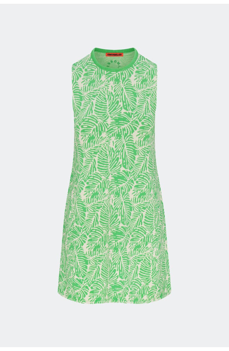 SIMONMILLER Zana Knit Mini Dress, Main, color, Gummy Green Palm Leaf