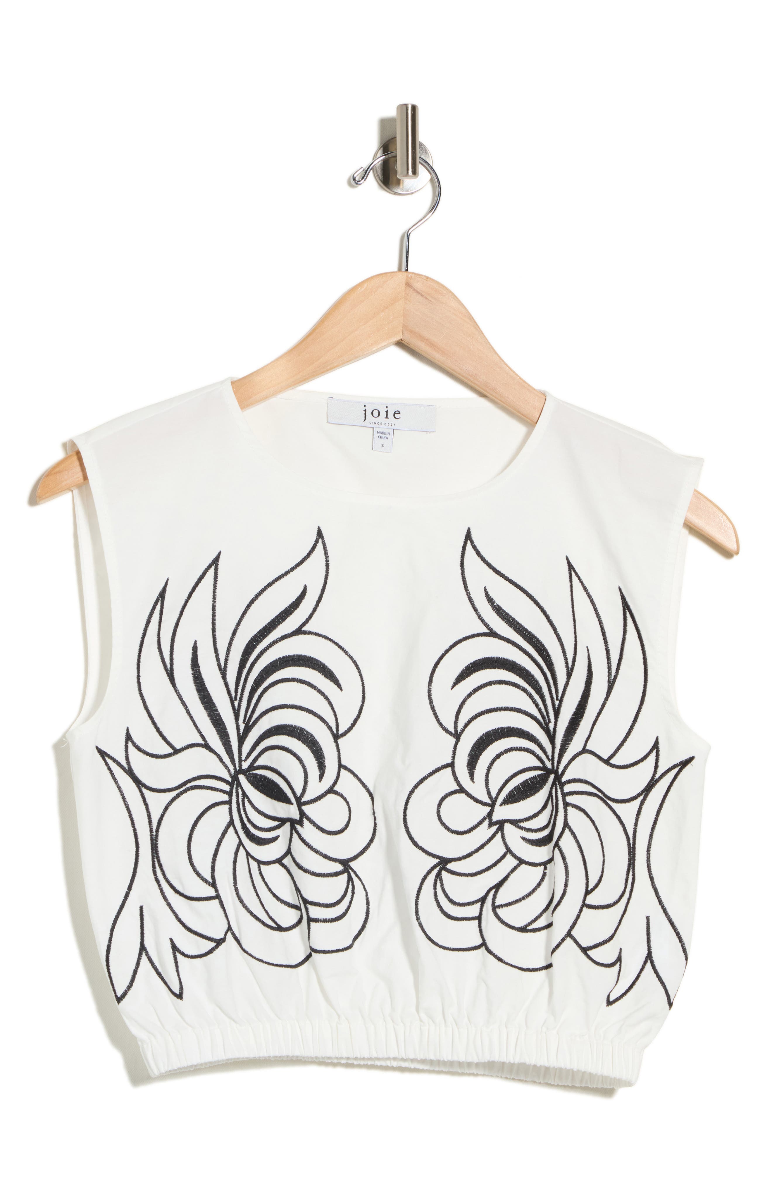 Joie Embroidered Crop Top