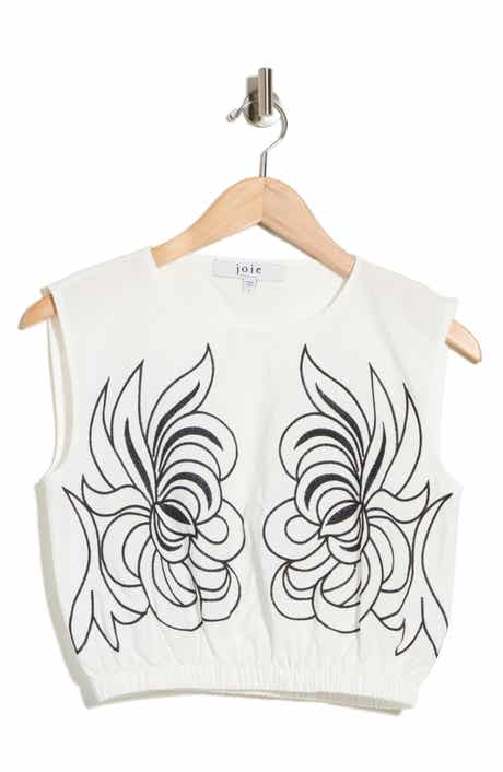 Joie Embroidered Crop Top