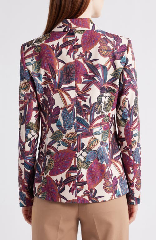 Tahari Asl Print One-button Blazer
