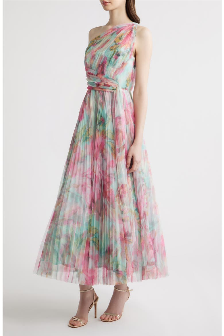 Philippa One-Shoulder Gown, Alternate, color, MINT/ MULTI OVERLAY TROPICAL