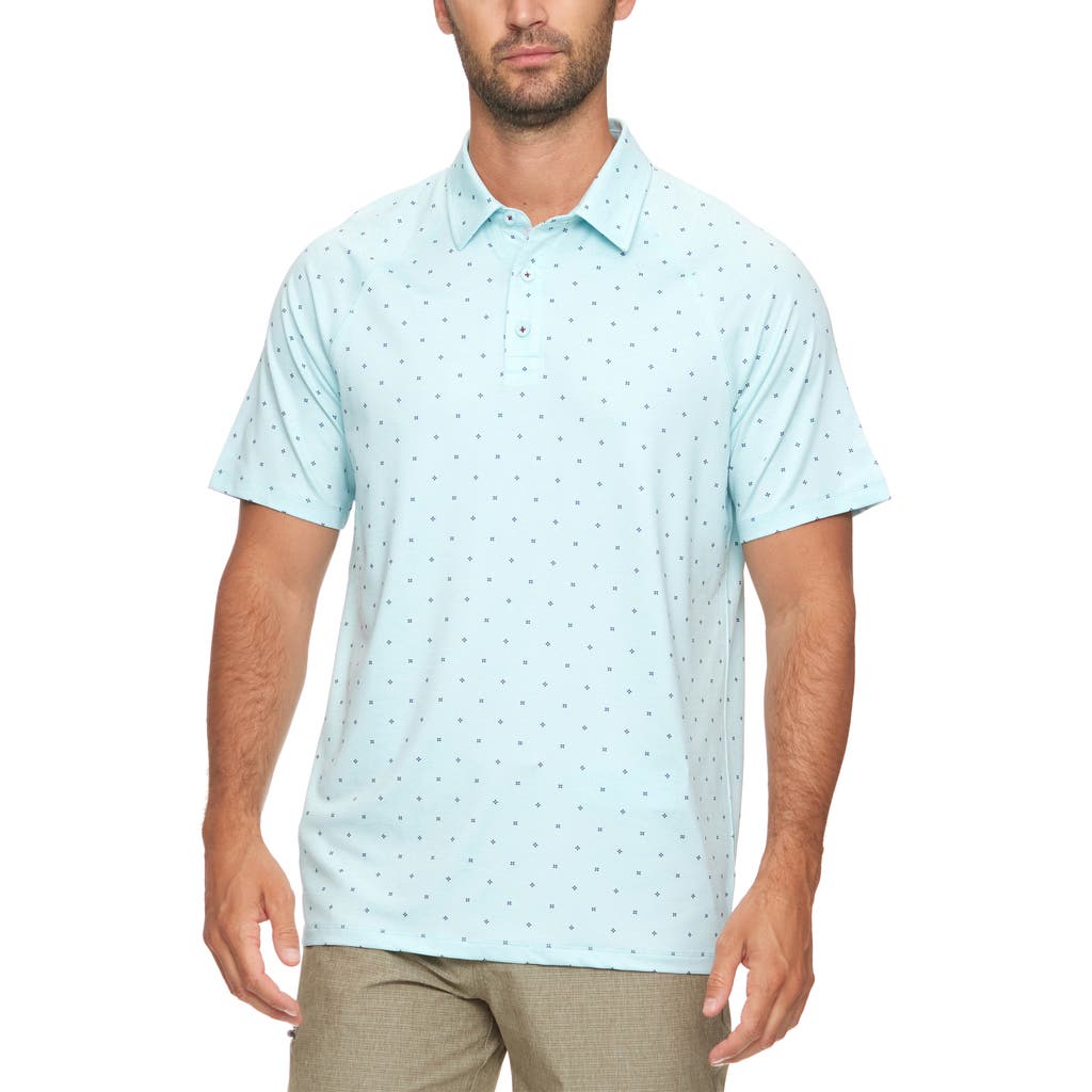 FLAG AND ANTHEM FLAG AND ANTHEM WHEATON DOT STRIPE PERFORMANCE POLO