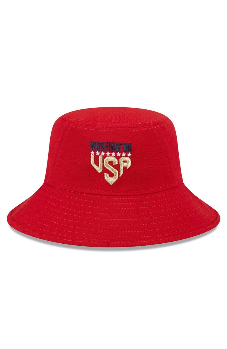 New Era Men's New Era  Red Washington Nationals 2023 Fourth of July Bucket Hat, Alternate, color, Red