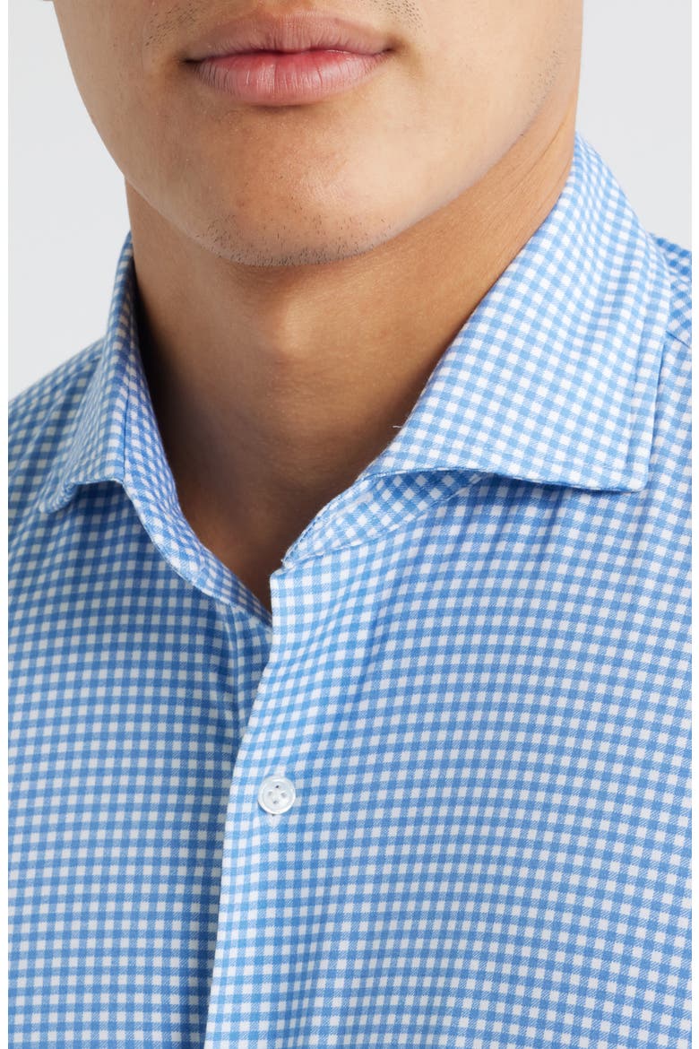 Crown Crafted Excursionist Flex Gingham Button-Up Shirt, Alternate, color, RAIN CLOUD
