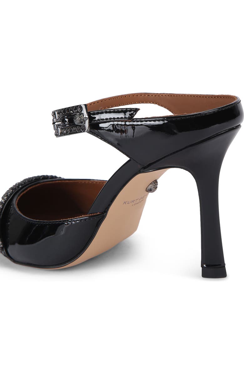 Kurt Geiger London Embellished Pointed Toe Ankle Strap Pump, Alternate, color, Black