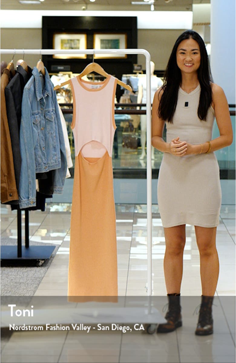 Sofi Cutout Sleeveless Rib Midi Dress, sales video thumbnail