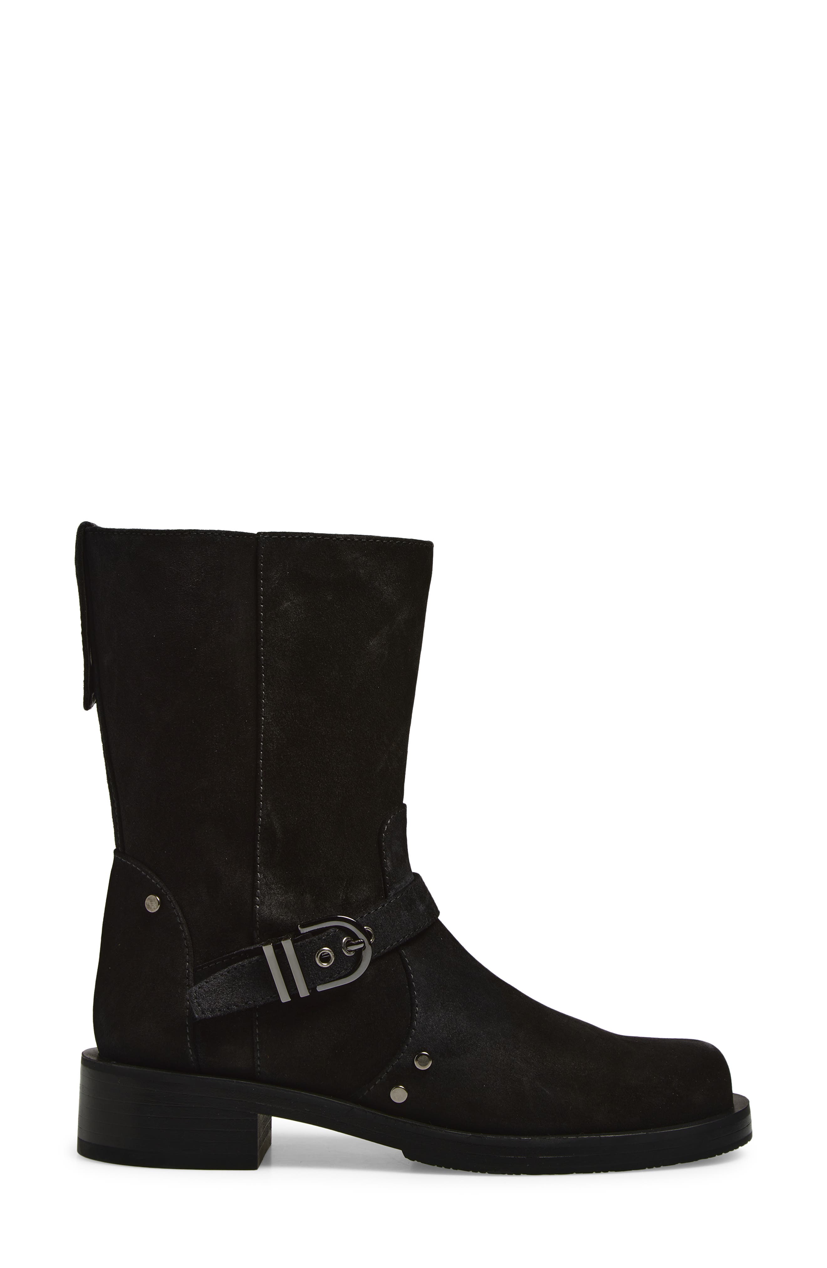 Stuart Weitzman Maverick Bootie, Alternate, color, Black Suede