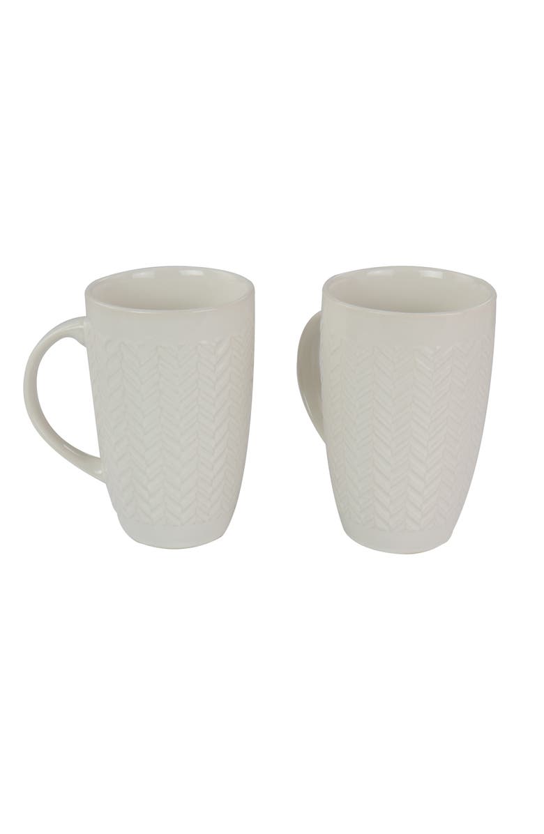 Gibson Home 22 oz Stoneware Mug set of 4, Alternate, color, White