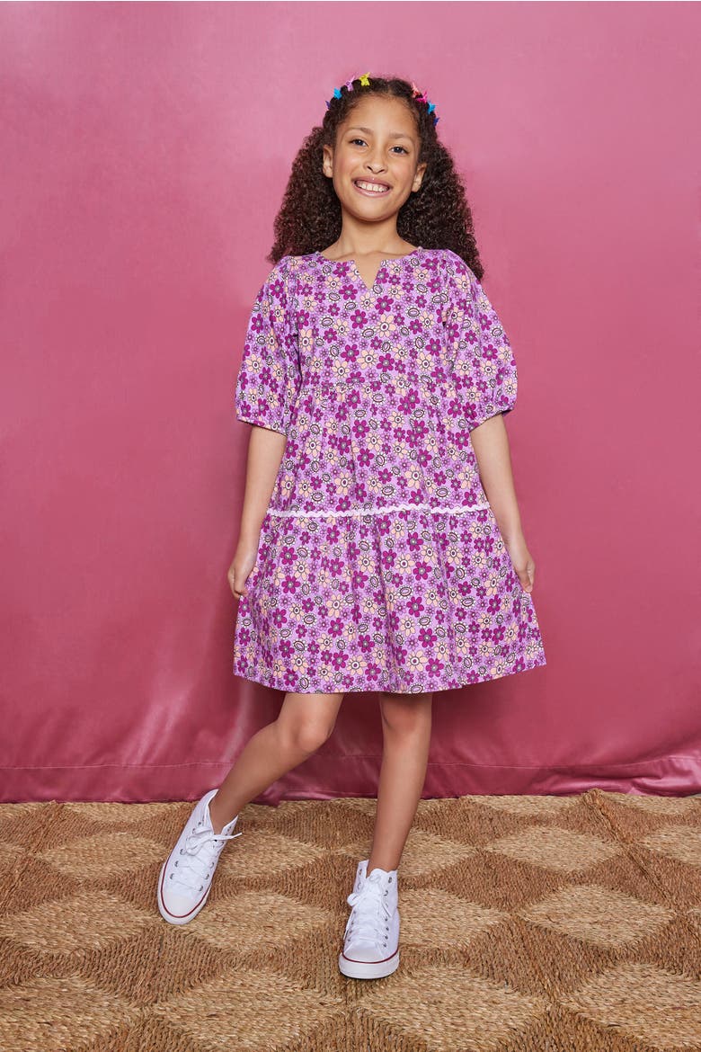 Kids' Floral Madaket Dress, Alternate, color, Petal