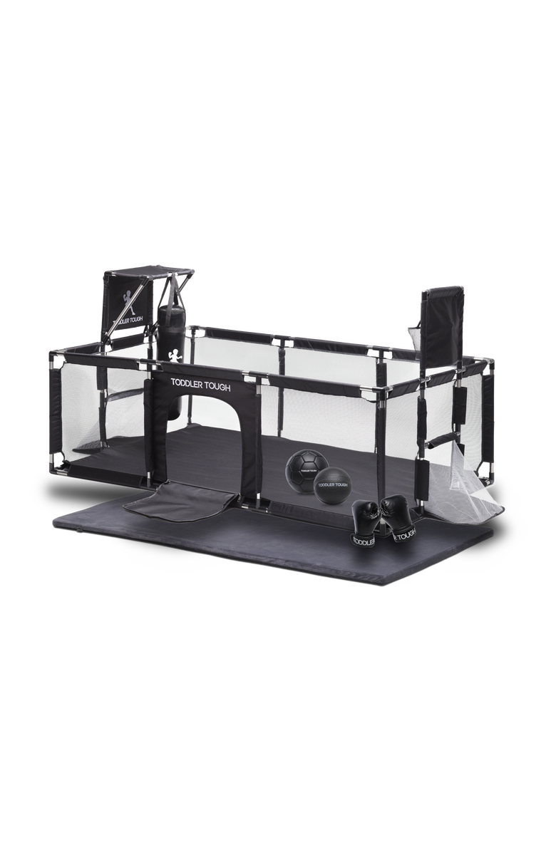 Toddler Tough The Complete Sports Playpen Bundle, Main, color, Black