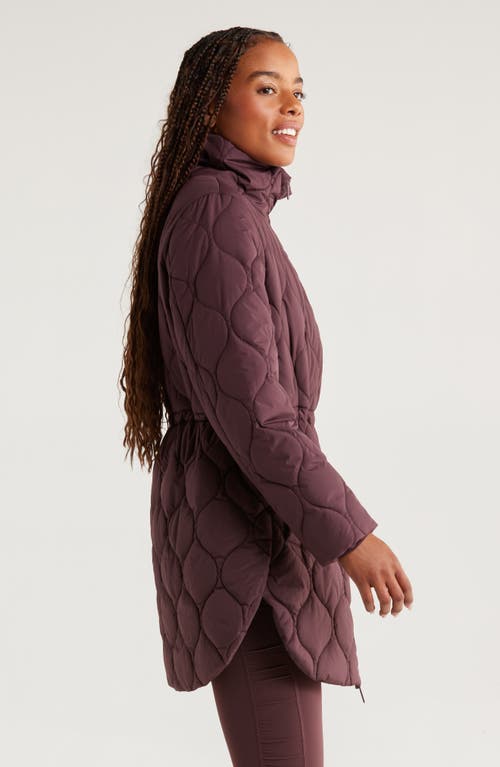 Zella Longline Onion Quilted Bomber Jacket