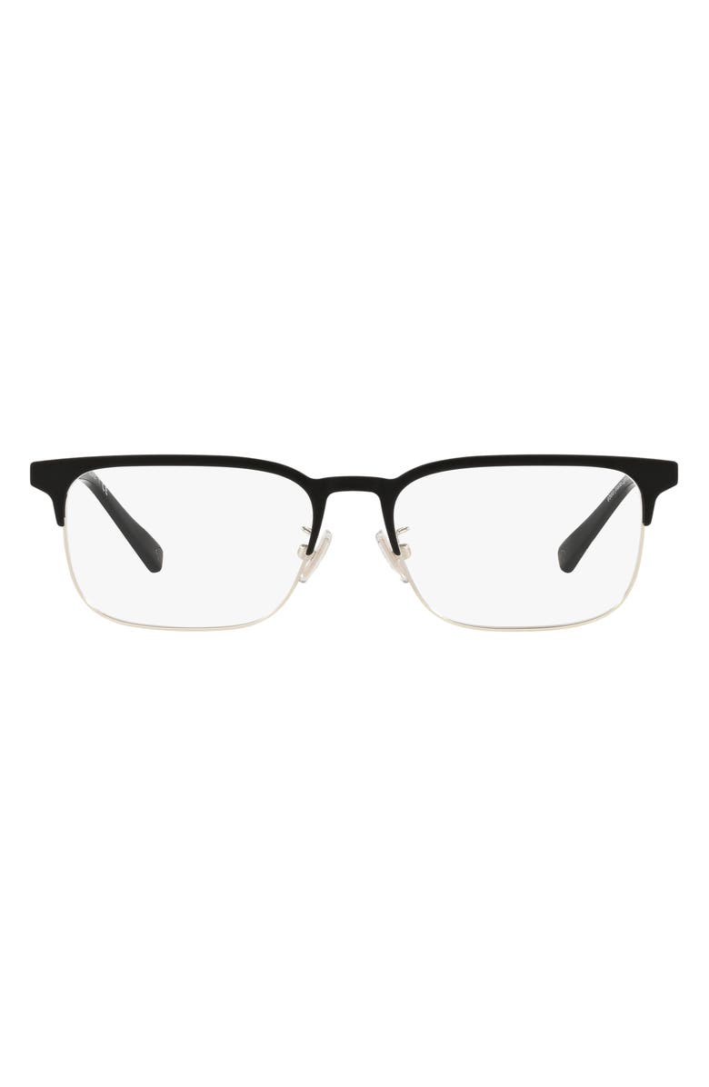 COACH 56mm Rectangular Optical Glasses, Main, color,