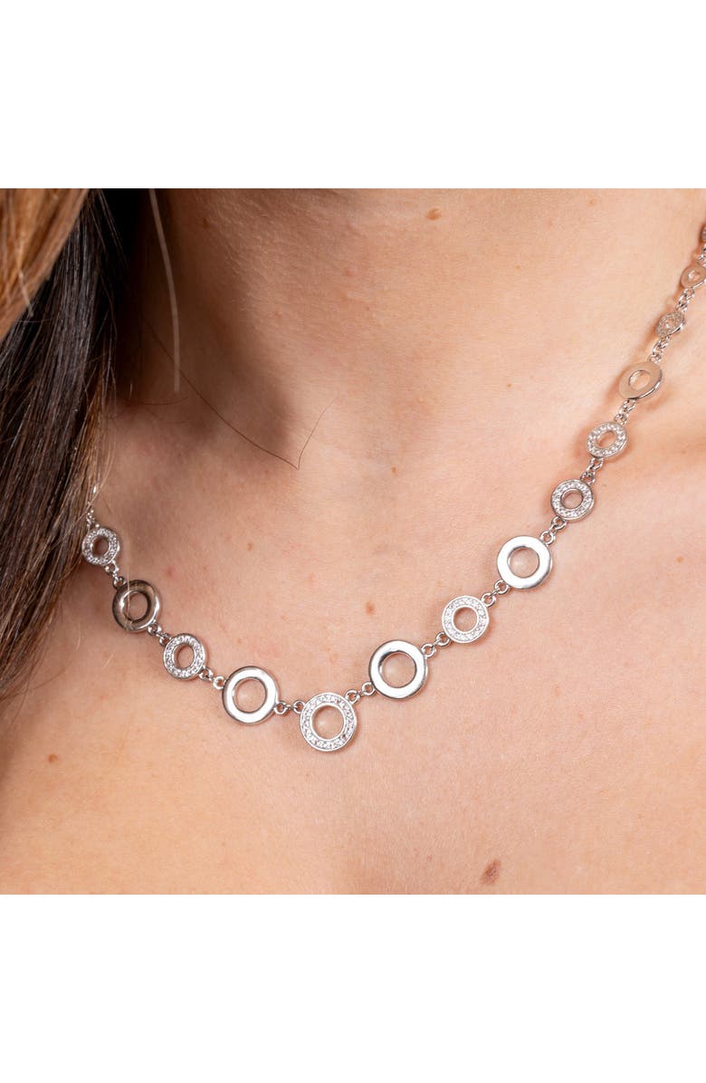 Lucy Quartermaine Art Deco Halo Necklace, Alternate, color, Sterling Silver