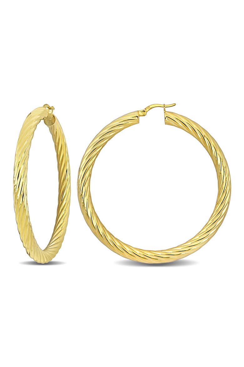 Twisted Hoop Earrings, Main, color, GOLD