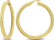DELMAR Twisted Hoop Earrings