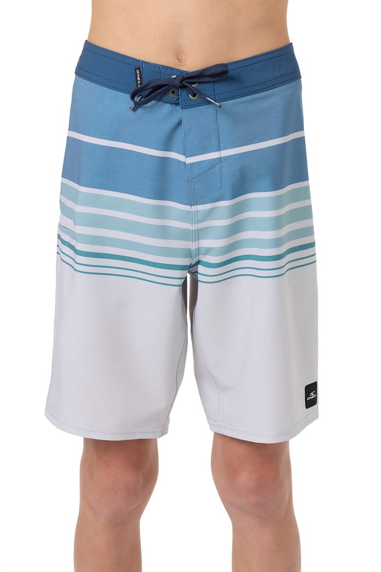 Kids' Hyperfreak Heat Stripe Swim Trunks, Main, color, FOG