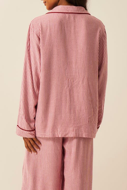 Stripe & Stare Ecovero Long Sleeve Top In Red Stripe