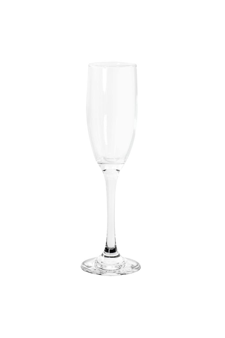 Belinni 4 Piece 6.4oz Fluted Champagne Glass Set, Alternate, color, Clear