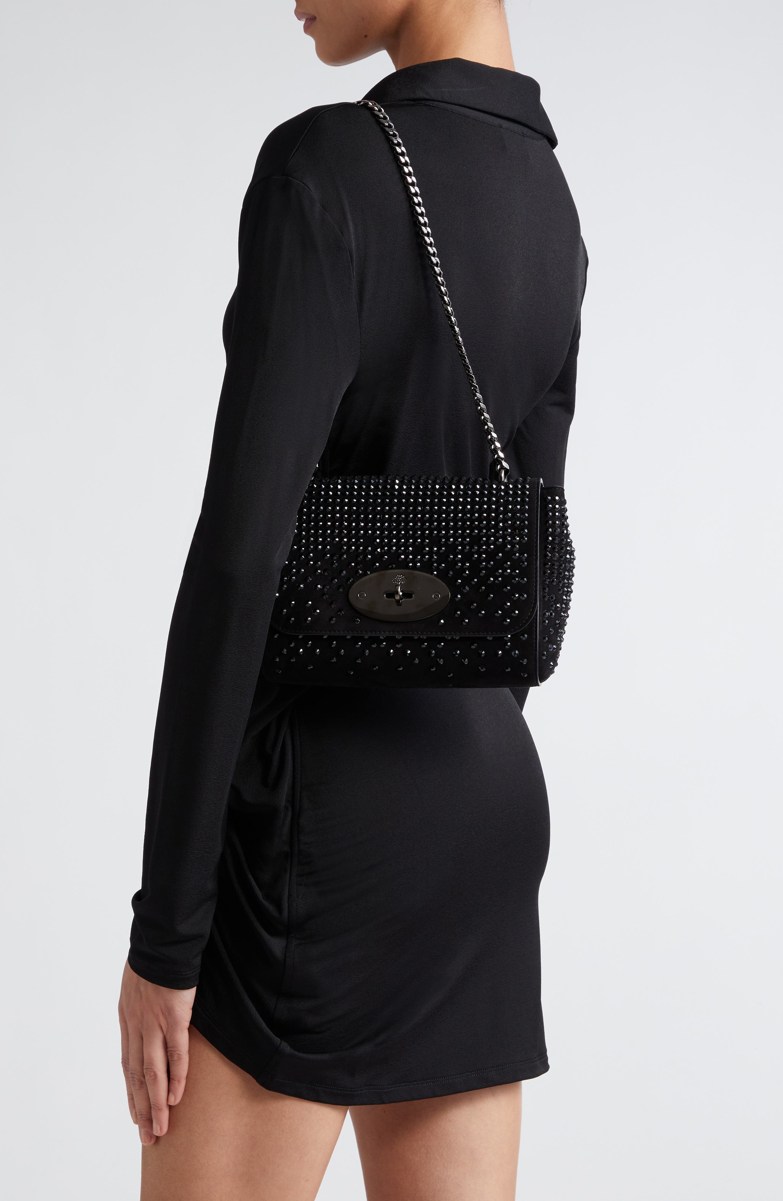 Mulberry Lily Crystal Embellished Crossbody Bag, Alternate, color, 