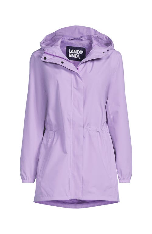 Lands' End Squall Packable Waterproof Raincoat In Lilac Petal