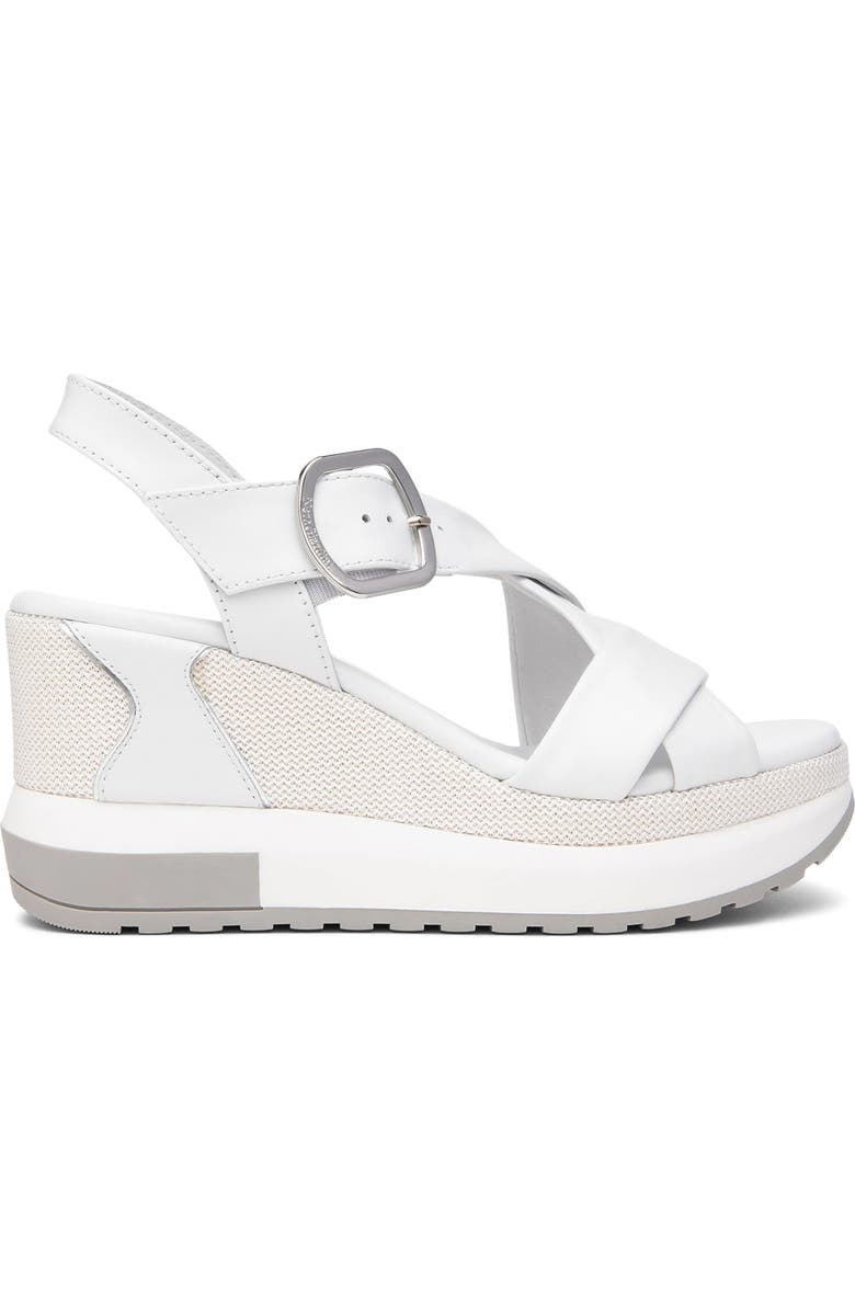 NeroGiardini Sport Wedge Sandal, Alternate, color, White