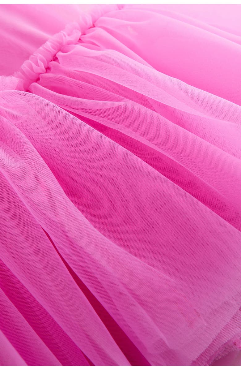 NEXT Kids' Bow Mesh Party Dress, Alternate, color, Pink