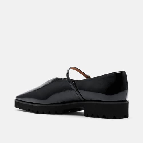 Marc Nolan Roxie Leather Lug Mary Janes In Black